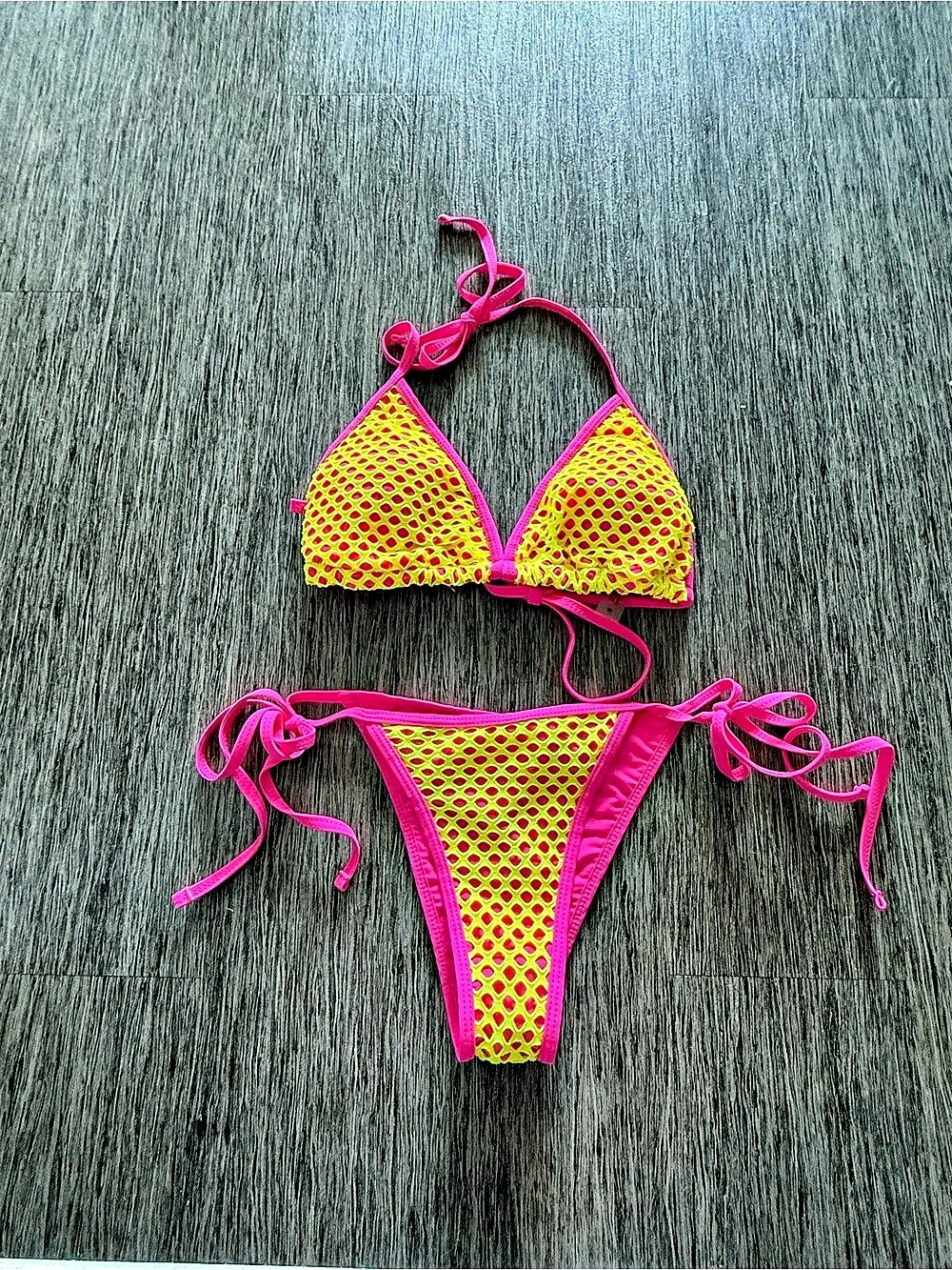 Pink & Yellow Bikini